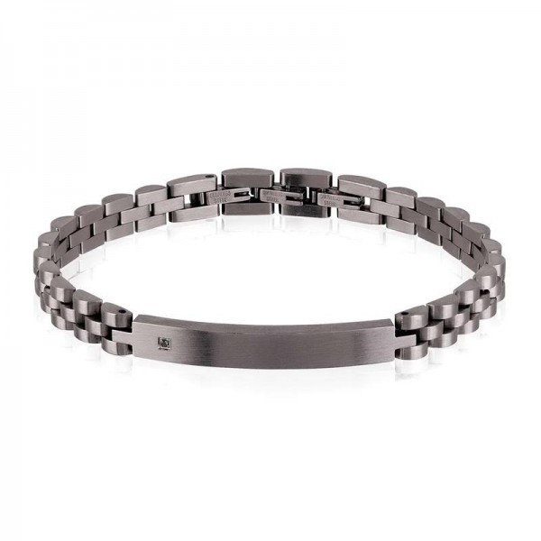 Breil Men's Bracelet Black Diamond TJ2400 - New Fashion Jewelry